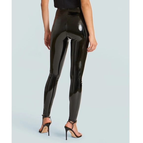 Commando Black Leather Patent Stretch Legging Shiny Highwaist Snatched Small - Picture 11 of 11